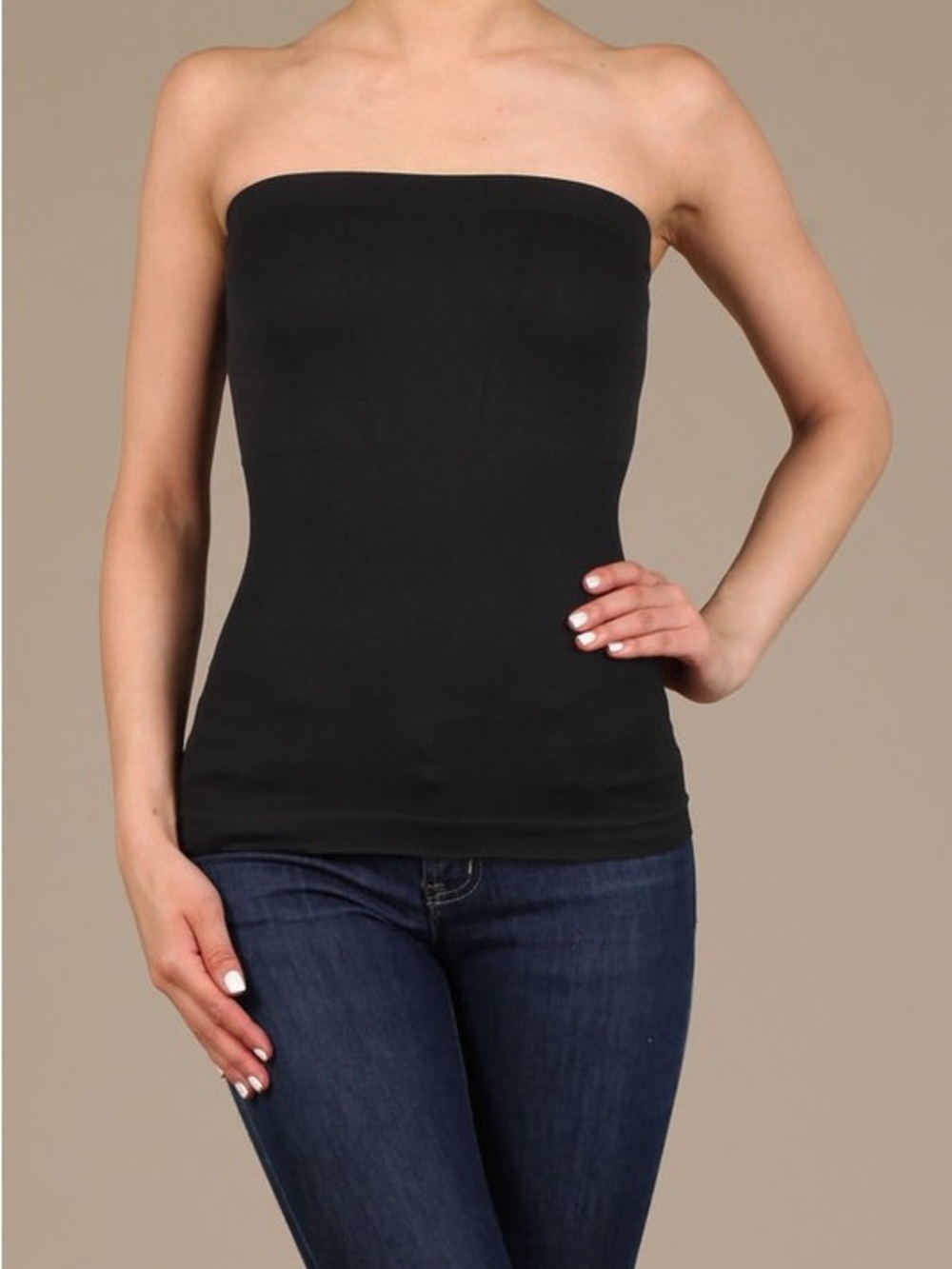 Women’s black Strapless Tube Top